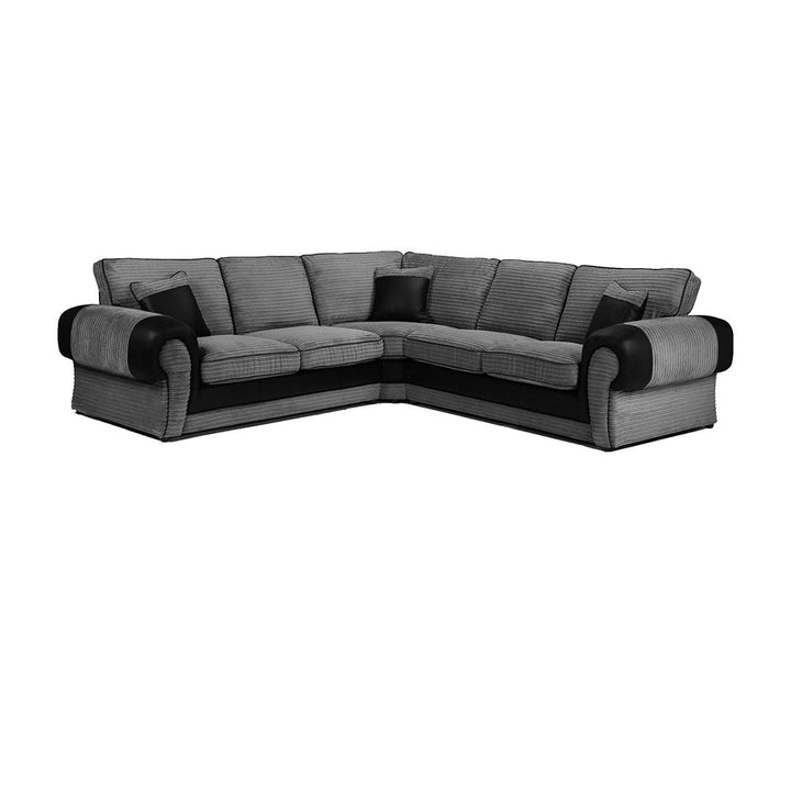 VERONA FULL BACK CORD FABRIC CORNER SOFA