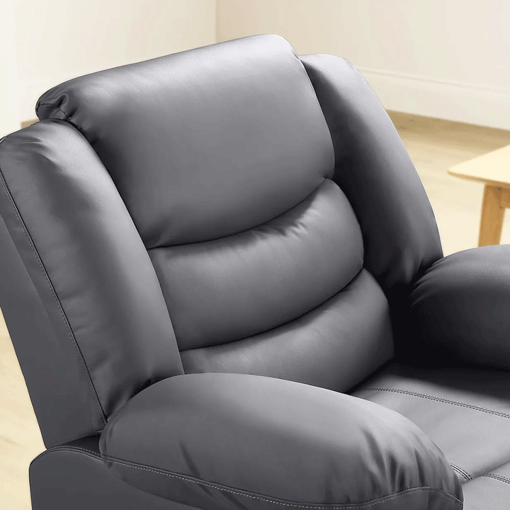 Sorrento Leather Recliner Sofa Arm Chair (Black/Grey/Brown) - Envogue Furniture