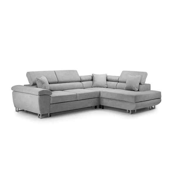 Anton Sofabed Corner Sofa Bed With Storage Box Grey