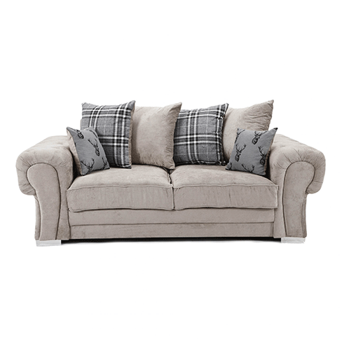 VERONA SCATTER BACK 3 SEATER SOFA MINK